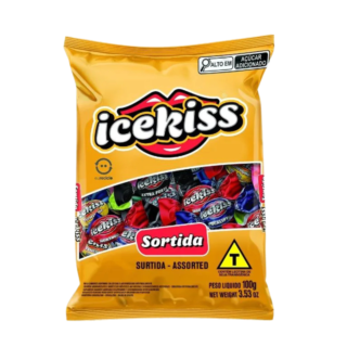 BALA DURA ICEKISS SORTIDA PACOTE 100 G